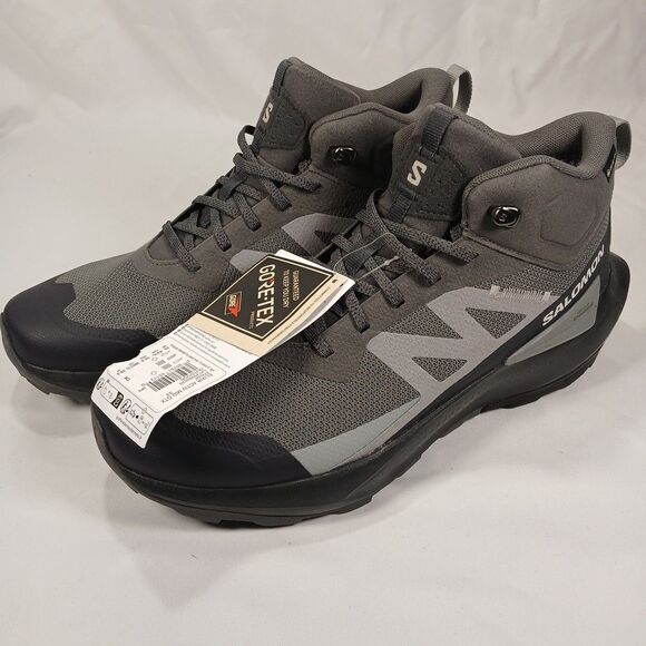 Salomon Gore-Tex Hiking Boots Men’s 10.5 Elixir Activ Mid GTX Waterproof Trail - Picture 1 of 14